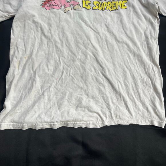 Supreme Knowledge Is Supreme T-Shirt White SS22 Medium Rare Graphic Tee - Used - Picture 2 of 7